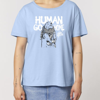 Human go home ! femme Blue Soul